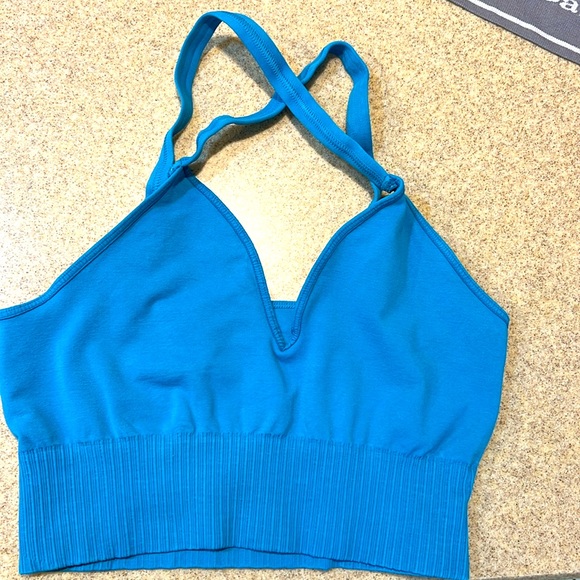Teal Free People Good Karma Crop Tank m/l - Picture 1 of 4